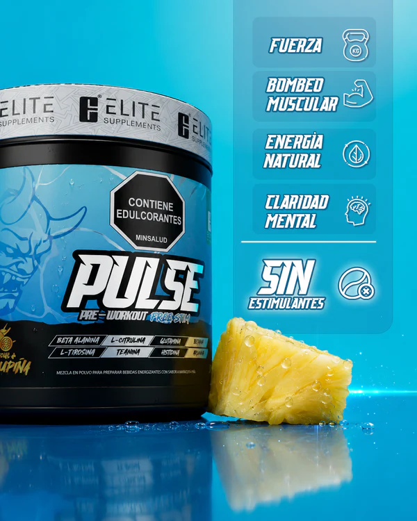 PULSE PRE WORKOUT SIN ESTIMULANTES ELITE SUPPLEMENTS - Image 3